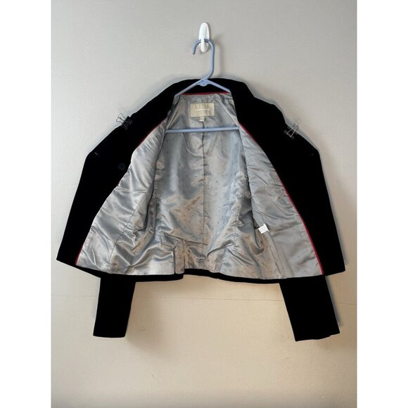 Banana Republic Steampunk Cropped Black 4 Coat Brass Cutaway Gothic Military Fit - Picture 7 of 16